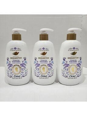 3pk DOVE BRIDGERTON HAND WASH SOAP WISTERIA RENDEZVOUS LTD EDITION 12 FL OZ